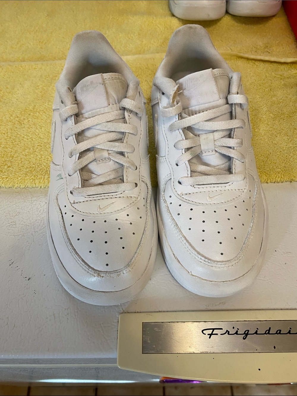 Nike Kids White Leather Sneakers